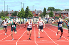 Senior mens 100 metres, 2021 Northern Senior and Under-20s Champs., Leigh. Photo: David T. Hewitson/Sports for All Pics